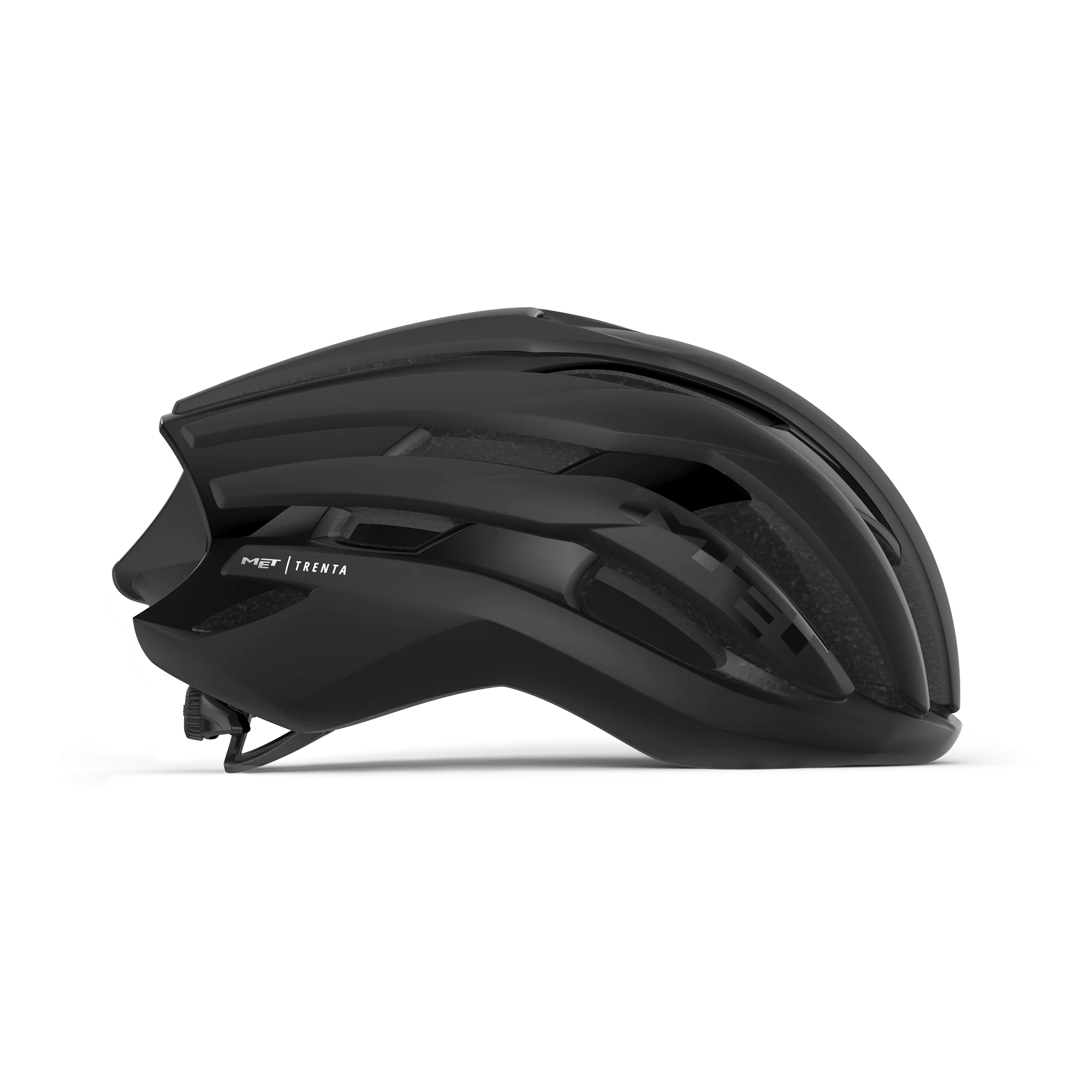 MET Velohelm Trenta, für Rennvelo und Gravelbike, mit Mips, in Black matt-glossy, bei Metropolitan Bike Store, Zürich